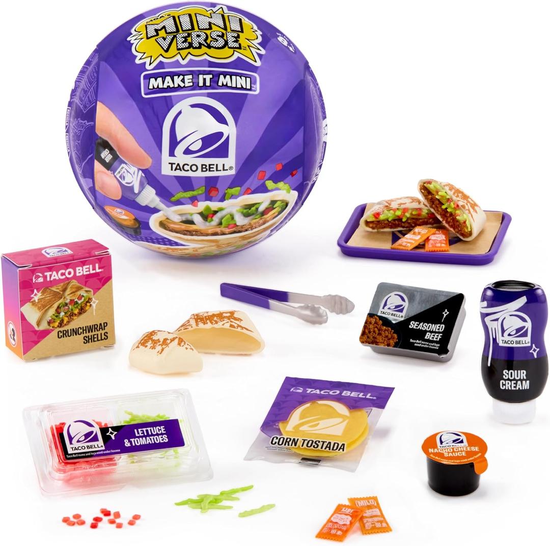 MGA's Miniverse Make It Mini Taco Bell Series 1, Mini Collectibles - Blind Pack, DIY, Resin, Replica Food, Not Edible, Collectors, 8+