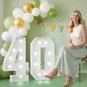 JoyMuse 2.3FT 40 Marquee Numbers, 40 Light up Numbers 40th Birthday Decorations for Birthday Party Anniversary Backdrop