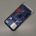 Janmitta Case for iPhone 13 Pro Max Phone Cover Built in Slide Camera Lens Cover+Screen Protector,Heavy Duty Shockproof Full Body PhoneCase with Finger Ring Holder Kickstand,Blue