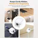 6 Pack Magnetic Cord Organizer White, Adhesive Cable Clips for Desk Nightstand, Cord Management Holder for Wall Car, Wire Keeper for Phone Charger Wires & Charging Cables - White