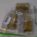 50Pcs Square Plastic Cake Boxes with Lids, 2.73" Clear PET Dessert Containers for Cupcakes, Muffins, Pastries, Bakery Packaging for Wedding, Birthday, Party Favors (gold base)