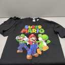 Super Mario Classic Group Shot Long Sleeve T-Shirt, L, Black