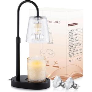 Candle Warmer Lamp with Timer Dimmable - Birthday Gifts for Women Mom House Warming New Home Decor Wax Melt Warmer for Jar Candles (Black)