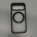 Compatible with Google Pixel 10/Pixel 10 Pro Case with 360° Magnetic Ring Stand [Compatible with Mag-Safe] Shockproof Translucent Phone Case 6.3" for Women Men, Black