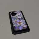 For iPhone 17 Case - Wireless Charging Compatible - Dual-Layer Hard Shell + Silicone Cover - Shockproof Protective Phone Case with Stylish Designs for Women - Abstract Lotus