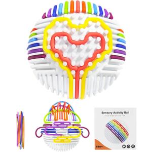 Sensory Fidget Toys for Kids Adults - Sensory Activity Ball with 16 Strings, Sensory Toys for Anxiety, ADHD & Autism | Kids 3+ & Adults | Calming Focus Stress Relief