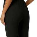 DeftSharp Women's Sexy Cocktail Party Clubwear Casual Working Rompers Club Back Zip Belt Long Jumpsuit (Black, S)