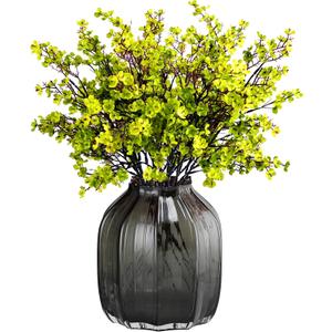 JAKY-Global Babys Breath Fabric Cloth Artificial Flowers 6 Bundle European Fake Silk Plants Decor Wedding Party Decoration Bouquets Real Touch DIY Home Garden (Grass Green)