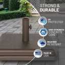 US Weight 40 Pound Umbrella Base - Weighted Umbrella base For Use With Patio Table Heavy Duty Base- Made in the USA