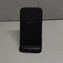 Amazon Basics 10W Qi Certified Wireless Charging Stand, for Phone 16/ 15/ 14/ 13/ 12/ 11/ X, Samsung, and More, with USB Cable (No AC Adapter), Black