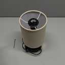 Beige Small Lamps 3 Levels Brightness - 3000K 4000K 5000K Bedside Lamps with USB C and A Ports, Pull Chain Table Lamps with AC Outlet, Nightstand Lamps with Black Metal Base for Bedroom Kids Reading (14.6 in)