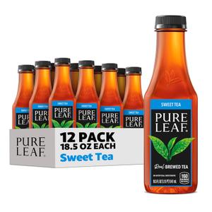 Pure Leaf Iced Tea, Sweet Tea, Real Brewed Tea, 18.5 Fl Oz Bottles (Pack of 12) BB 2/23/26