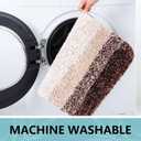 Arotive Microfiber Bathroom Rugs, Shaggy Soft and Absorbent Bath Rug, Non-Slip, Thick Plush Machine Washable Dry Bath Mats for Bathroom, Tub and Shower, 24x24, Brown, Round