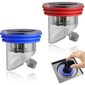 NIIIYTYB 2PCS Drain Backflow Preventer Anti Odor Shower Valve Odor Proof Floor Drain Stopper for Bathrooms Kitchens Deodorizing Copper Sewer Core Plug Anti Olores Smell Stopper (1.3''-1.77'')