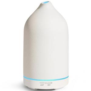 URPOWER 120ML Essential Oil Diffuser Ceramic Aromatherapy Diffuser with 7-Color LED Lights, Auto Shut-Off, 2 Mist Modes, Humidifier for Home Office Decor, Scent Diffuser for Yoga Spa