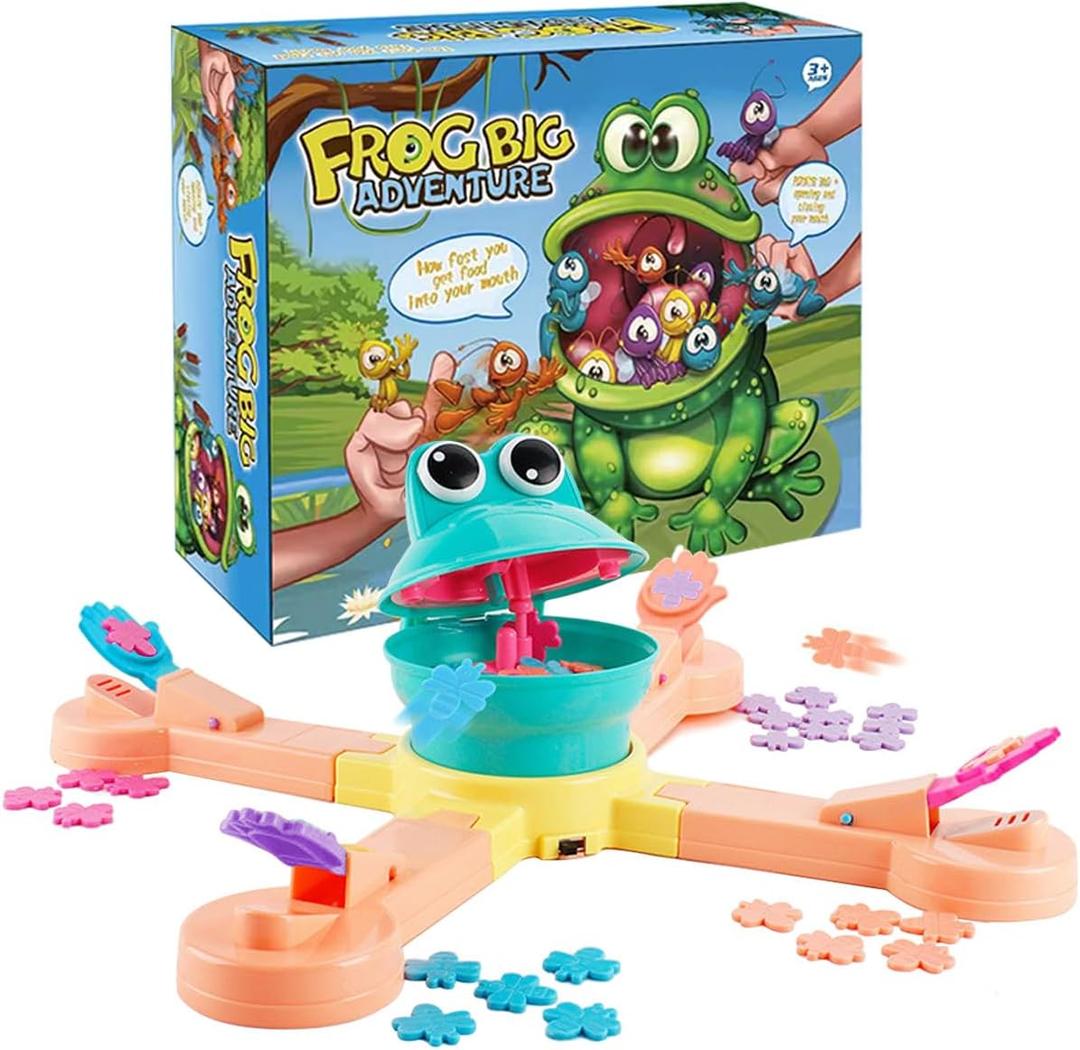 Classic Feed Frog Board Game,Multiplayer Athletic Game,Frog Eating Bugs Game,Exercise The Speed of The Reaction Toy,Surprise Exciting Family and Friend Party Games,Suitable for Kid