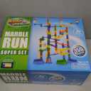 Marble Genius Marble Run - 150 Complete Pieces Maze Track Toys for Adults, Teens, Toddlers & Kids Aged 4-8 Years Old, (85 Translucent Marbulous Pieces + 65 Glass-Marble Set), Super Set