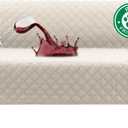 Turquoize 100% Waterproof Futon Cover Futon Slipcover Washable Armless Sofa Bed Slipcover Protector Seat Width Up to 70" with Adjustable Elastic Strap Anti-Slip for Dogs, Ivory