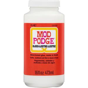 Mod Podge Gloss Sealer, Glue & Finish: All-in-One Craft Solution- Quick Dry, Easy Clean, for Wood, Paper, Fabric & More. Non-Toxic - Craft with Confidence, Made in USA, 16 oz., Pack of 1