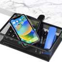 Clip-on Drawer organizers, desk organizer,can be clipped around the table to store small items. (Black - Big), Bronze Gold