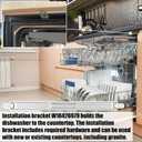 W10426979 "24 Inch" Dishwasher Mounting Bracket Kit for Granite and Quartz Countertops Compatible with Whirlpool KitchenAid Maytag Mounting Bracket W10426979 AP5607641 AH3632890 EA3632890 PS3632890