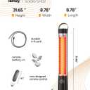Patio Heater for Outdoor Use, Infrared Electric Outdoor Heater, 1500W Instant Heating, 60-Degree Oscillation, 9 Heat Levels, 9H Timer, Remote, for Garage, Backyard, Large Room, Indoor, 32.1”, Jet