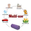 Pro Goleem Baby Soft Minky Dot Blanket with Silky Satin Backing Baby Gifts for Boys and Girls (Purple, 30 x 40)