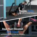 Nordic Hamstring Curl Attachment with Quick-Install, Premium Leather-Wrapped Padding for 2x2, 3x3, 2x3 Power Racks, Home Gym Essential for Split Squats, Sit-Ups & Core Training