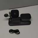 5 in 1 Alarm Clock with Wireless Night Stand Charging Station for Apple All in One Watch and Phone Charging Stand for iPhone 17 Air 16 15 14 13 12 Series Multiple Devices Bedrooms