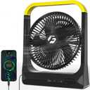 Battery Powered Fan - 20800mAh Rechargeable Fan Portable 9-inch (up to 72Hrs work time) - Ventiladore Recargable para Cuba, Suit for Camping, Bedroom, Desktop, Table, Office, and Outdoor