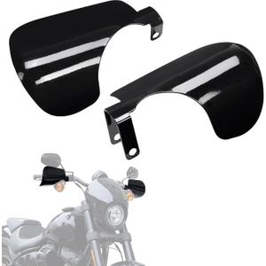 KEMIMOTO Upgraded Motorcycle Handguards Larger 1 Pair Coffin Cut Hand Shields Motorcycle Hand Guards Compatible with 2012-2022 2024 2025 Softail Dyna Cruiser FL with Cable Clutch