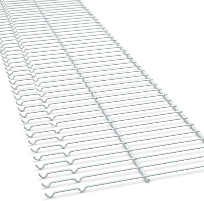 SNAP SHELF Silver Wire Easy Add-On Shelving, 2 Pack, White