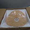 Natural Abaca Woven Pendant Light, Hand-Made Weaved Ceiling Light with Organic Weaved Leaf Finish, 20 Inch Diam Hanging Pendant Light for Bedroom, Living Room, Dining Room