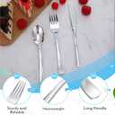Minatee 150 Pieces Disposable Cutlery Set Plastic Silverware Heavy Duty Utensil Sets 50 Forks 50 Knives 50 Spoons for Home Office School Party Picnics Restaurant Outdoor Events