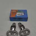 2 Pack Stainless Steel Folding Step, Heavy Duty 304, Non-Slip Tread, Utility Bed Body Handle for Boat, Yacht, RV, Truck (Silver)