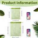 100pcs Fruit Protection Bags 8x12 inch,Green Mesh Bags Drawstring Fruit Protectors Pest Barrier for Grapes Trees & Party Favor, Candy, Jewelry Drawstring, Christmas Gift Bags, Wedding Mesh Goodie Bags