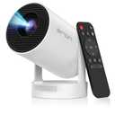 [Electric Focus]Mini Portable Projector with 4K Support, Bluetooth 5.4 WIFI6, 5watt Sound Base Speaker, 260 ANSI, Android 11, 210° Rotation, Auto Keystone Correction Video Projector HY300 PLUS