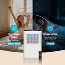 Dehumidifiers for Home, 2000 Sq.Ft Small Dehumidifier with 3.3ft Drain Hose, 2.5L Tank, Timer Sleep Mode, Portable Dehumidifier for Basement, Bedroom, Bathroom (Pearl White)