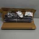 Curtain Rods, 1" Diameter, 32-168" Standard Decorative Window Curtain Rod Set with Brackets, Black Steel, Black Finish