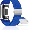 Braided Band Compatible with Fitbit Charge 6 Bands for Women/Charge 5 Bands, Magnetic Clasp Elastic Nylon Fabric Sport Smartwatch Band for Fitbit Charge 6/5 for Women Men