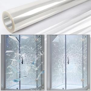 4Mil Security Window Film, Shatterproof Film, Transparent Self-Adhesive Security Window Film, Anti Shatter Tempered Glass Film, Glass Protective Window Film for Home/Office (17.5in x 6.5ft)