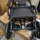 2026 Super Lightweight Transport Wheelchair for Seniors & Adults with Telescopic Handle, Upgraded Portable Folding Transfer Wheel Chairs, Gradient Dark Green, for Travel & Daily Use, 220 lbs Capacity