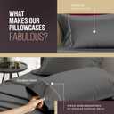 TEXAS LINEN CO. 100% Egyptian Cotton Pillowcases Queen Size Set of 2 - Luxury 2000 Series Standard/Queen Pillow Cases, Cooling, Envelope Closure Hotel Quality Pillowcase (21 x 32, Dark Grey)