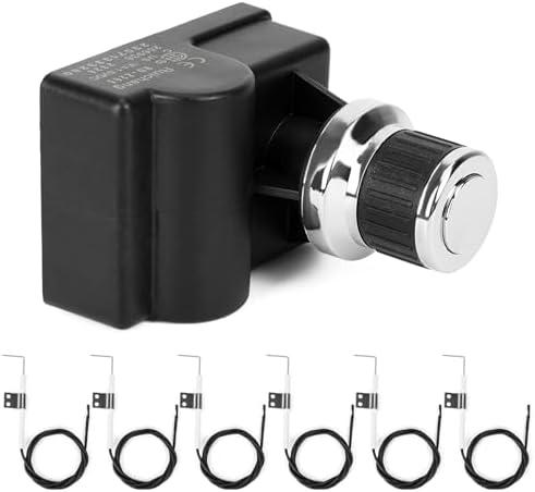 onlyfire Grill Igniter Replacement Kit for Home Depot Nexgrill 720-0830X 720-0830H 720-0888, 5 Outlet Tact Push Button Spark Igniter with Wires Missing pieces