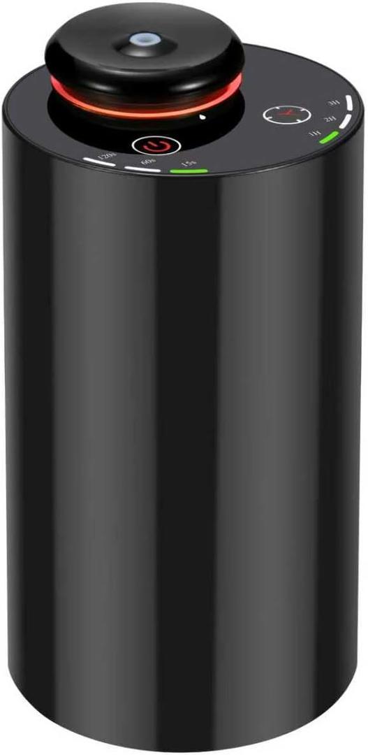 Waterless Essential Oil Diffuser, Battery Powered Mini Scent Air Machine, Aromatherapy Mist Diffuser for Home Room Car Office (Black-PP)