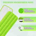 8 Pack Reusable Mop Pads for Swiffer PowerMop, Power Mop Pads 15'' Microfiber Refills for Hardwood Floor Cleaning, Machine Washable Dry Wet Use for All Floor Types