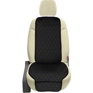 FH Group Car Seat Cushion Front Set Black Neosupreme Automotive Seat Cushions - Universal Fit, Car Seat Cushion With Front Pockets, Airbag Compatible Car Seat Cushions for SUV, Sedan, Van