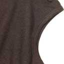 Women's Wool Sweater Vest Lightweight Turtleneck Sleeveless Knit Pullover Tank Tops (Brown, M)