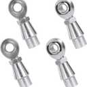 3/8 Heim Joints Rod End Kit, 0.375 Chromoly Joints Panhard Kit Right and Left Hand Thread with Jam Nut and Bung (2 Pair)