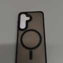 for Samsung Galaxy S25 Case, Matte Magnetic Phone Case with 1 Screen Protector, Support for Magsafe, Translucent Frosted Shockproof Protective Cover for Samsung Galaxy S25, Black